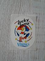 sticker Lucky Lotto Live VERONICA, Ophalen of Verzenden, Zo goed als nieuw, Film, Tv of Omroep
