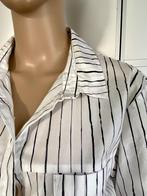 H219 Monki maat S=36/38 lange blouse-jurk wit/zwart, Kleding | Dames, Jurken, Wit, Ophalen of Verzenden, Zo goed als nieuw, Monki