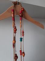 Houten kralen dames ketting damesketting als Nieuw!, Sieraden, Tassen en Uiterlijk, Kettingen, Ophalen of Verzenden, Zo goed als nieuw