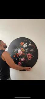 Wanddecoratie rond cirkel bloemen, Huis en Inrichting, Woonaccessoires | Wanddecoraties, Ophalen of Verzenden, Zo goed als nieuw