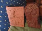 2  Aardewerk  Plaquettes, Antiek en Kunst, Antiek | Keramiek en Aardewerk, Ophalen of Verzenden
