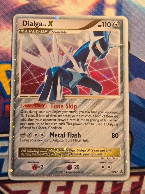 Dialga lv.X DP17 Black Star Promo - LP, Hobby en Vrije tijd, Verzamelkaartspellen | Pokémon, Gebruikt, Losse kaart, Ophalen of Verzenden