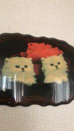 Wanddecoratie 2 fluffy katten uit verrassing doos, Ophalen of Verzenden