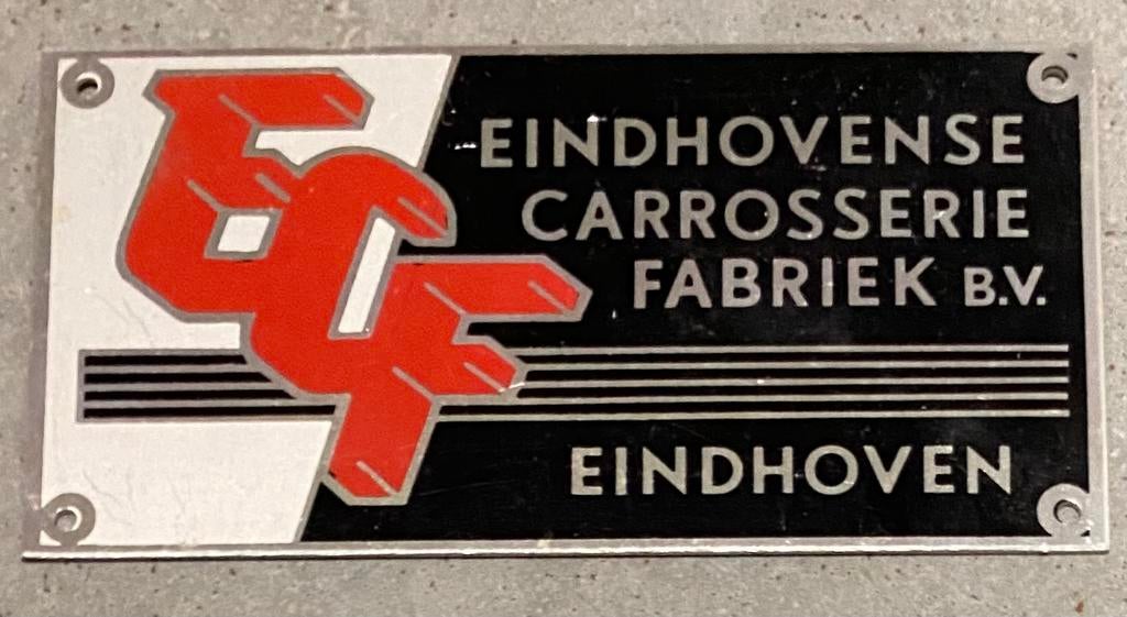 Logo van ECF Eindhovense Carrosserie Fabriek, Verzamelen, Ophalen of Verzenden, Nieuw, Transport