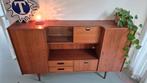 Mid Century highboard Kast - Stijlvol en Praktisch, Ophalen, Gebruikt, Met deur(en), 150 tot 200 cm