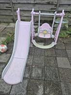 Roze schommel met glijbaan, Ophalen, Gebruikt, Glijbaan