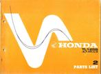 Honda TL125 S parts list (3300z) motor, Ophalen of Verzenden, Honda