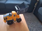 Dickie toyauto met oplegger en graafmachine, buldozer, Ophalen of Verzenden, Zo goed als nieuw