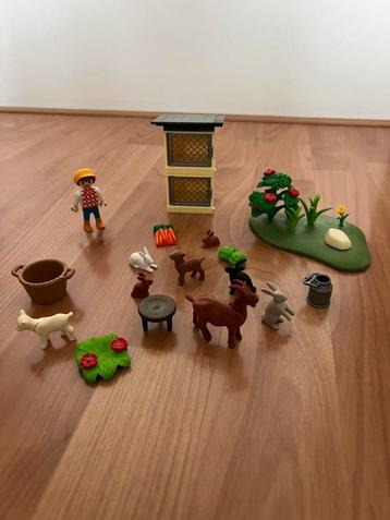 Playmobil Geitenweide-speelset 4499 met konijn nenhok 4491 beschikbaar voor biedingen
