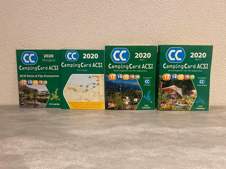ACSI Campinggidsen 2020 - Complete Set, Boeken, Reisgidsen, Zo goed als nieuw, Campinggids, Europa, ANWB, Budget, Ophalen of Verzenden