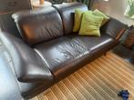 Bruine leren 2,5 Zits bank, Huis en Inrichting, Banken | Bankstellen, Ophalen, Gebruikt, Overige maten, 150 tot 200 cm