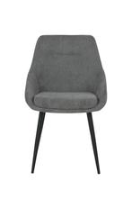 Mooie grijze stoffen eetkamerstoelen, model Jennifer, Nieuw, Ophalen of Verzenden, Metaal, Grijs