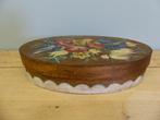 Antiek spanen doosje handbeschilderd *Couleur Brocante *, Antiek en Kunst, Ophalen of Verzenden