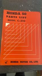 Honda 50 parts list, Fietsen en Brommers, Handleidingen en Instructieboekjes, Ophalen of Verzenden, Zo goed als nieuw