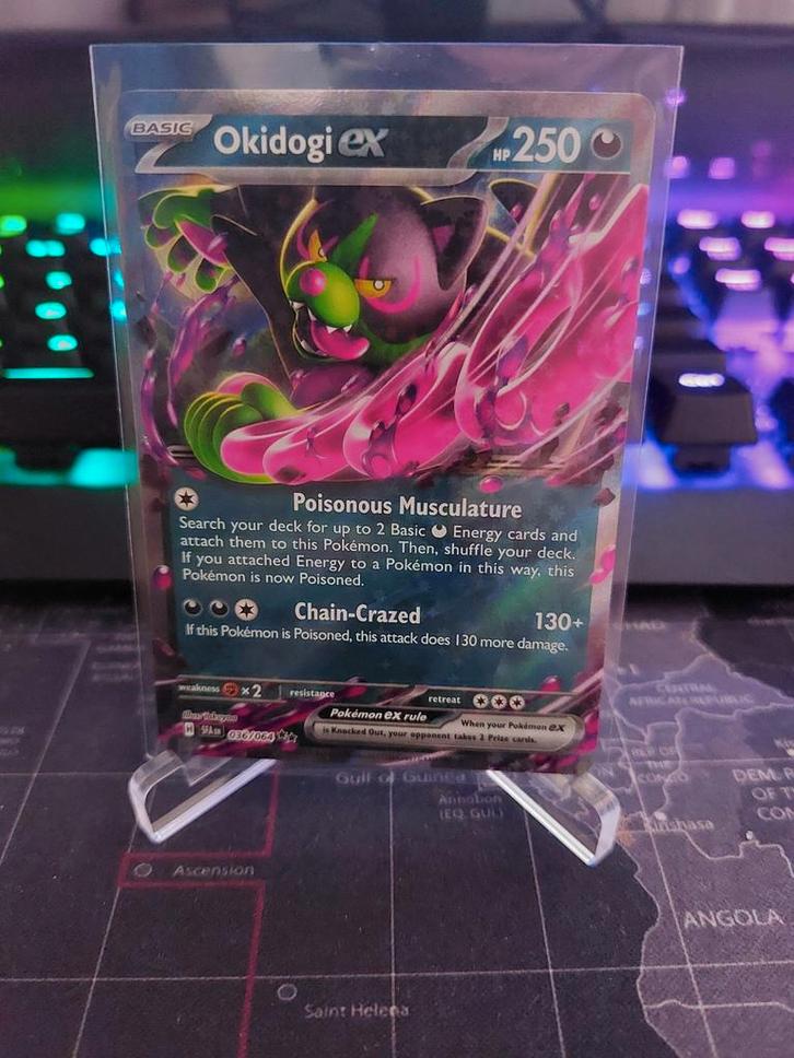 Pokemon Shrouded Fable Okidogi EX, Hobby en Vrije tijd, Verzamelkaartspellen | Yu-gi-Oh!, Zo goed als nieuw, Losse kaart, Foil