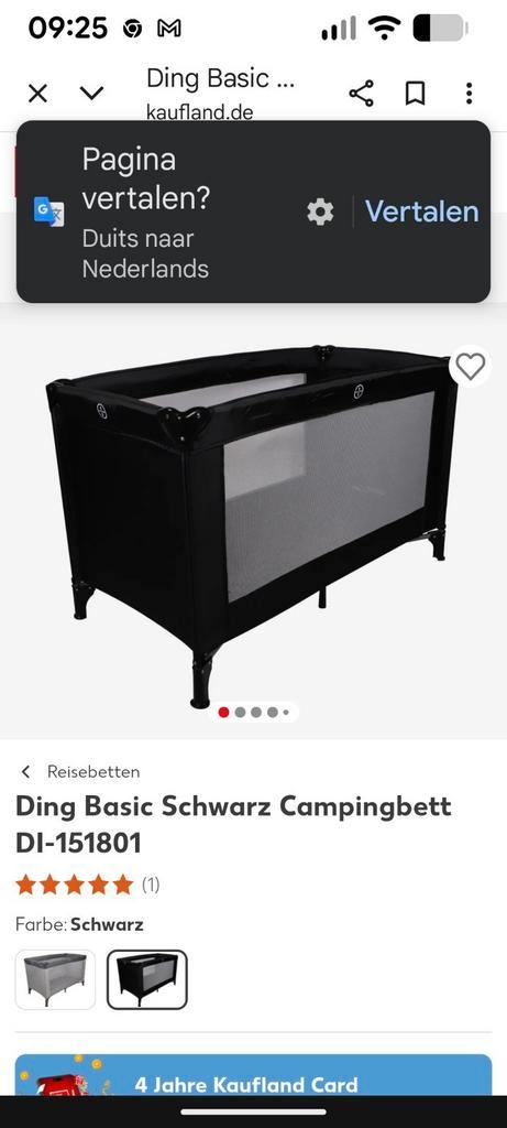 Campingbedje met bamboe matrasje 5cm dik, Kinderen en Baby's, Babywiegjes en Ledikanten, Zo goed als nieuw, Reisbedje, Ophalen