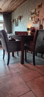 4 Mooie donkerbruine kamerstoelen, Huis en Inrichting, Ophalen