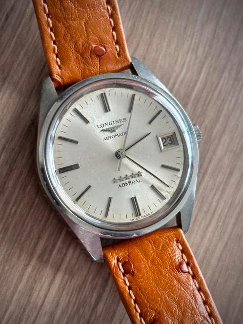 Longines Admiral 5 star automatic, Sieraden, Tassen en Uiterlijk, Horloges | Heren, Overige merken, Staal, Leer, Ophalen of Verzenden