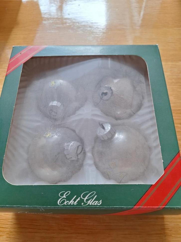 Doosje met 3 kerstballen, Diversen, Kerst, Gebruikt, Ophalen of Verzenden