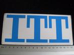 sticker ITT logo, Verzenden, Zo goed als nieuw, Bedrijf of Vereniging