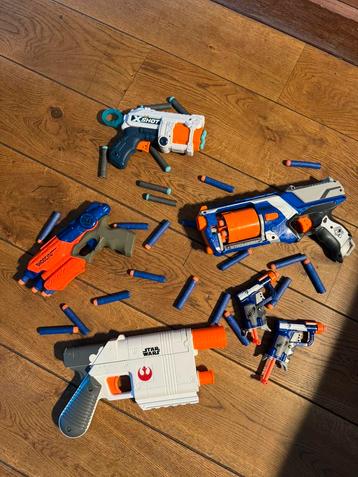 Nerf & X-Shot Blasters + 45 Darts – Set beschikbaar voor biedingen