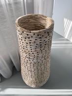Plantenbak hoog, blokjes hout, whitewash, Tuin en Terras, Ophalen, Gebruikt, Minder dan 60 cm, Rond