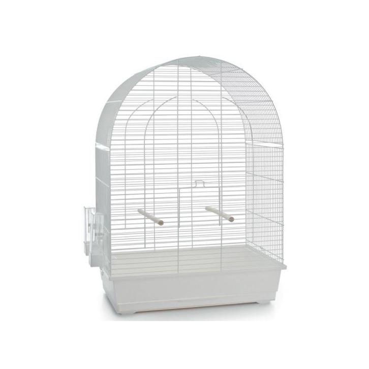 Vogelkooi Big Lucie wit 54 x 34 x 75cm - Parkietenkooi, Dieren en Toebehoren, Vogels | Hokken en Kooien, Nieuw, Vogelkooi, Metaal