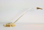 Vintage messing plexiglas Grupo MCI bureaulamp '70 Regency, N, Ophalen of Verzenden, N, N