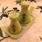 Flora Gouda Keramiek Mosterd geel peper en zout stel ZGAN, Ophalen of Verzenden