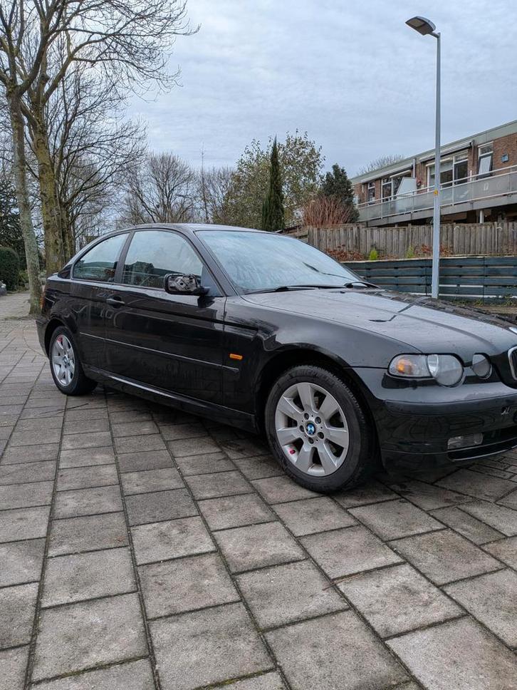 BMW 3-Serie 2.0 TI 318 Compact 2003 Zwart, Auto's, BMW, Particulier, 3-Serie, ABS, Adaptive Cruise Control, Benzine, C, Hatchback