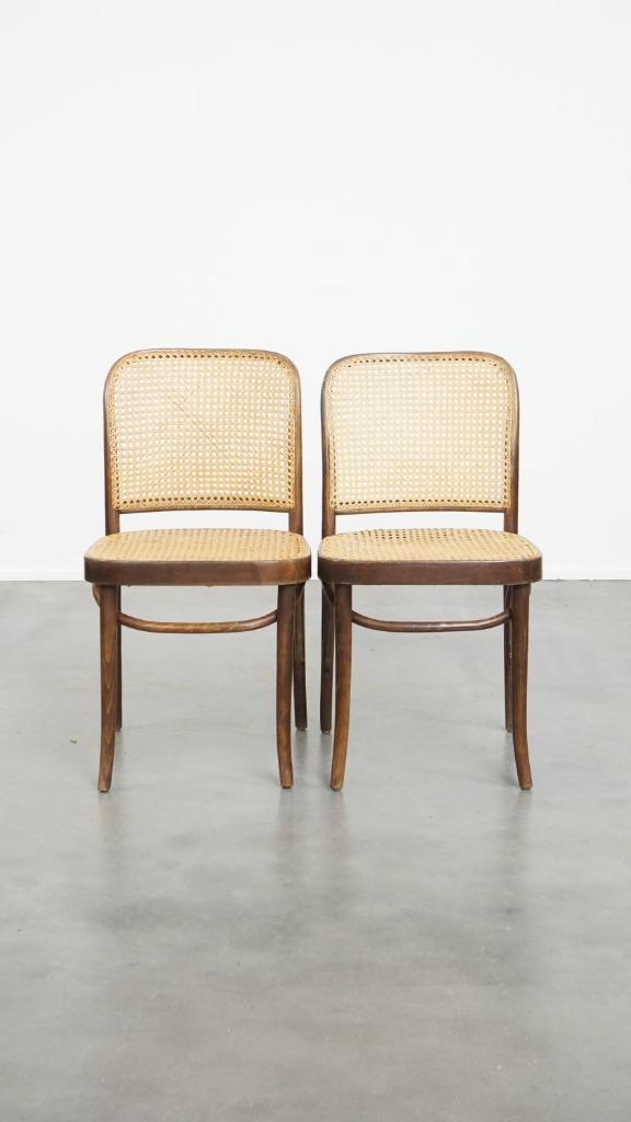 Set van 2 charmante bistro stoeltjes in de stijl van Thonet, Huis en Inrichting, Stoelen, Gebruikt, Twee, Bruin, Ophalen