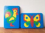 Set vintage Jean puzzels Vlinder en Haan