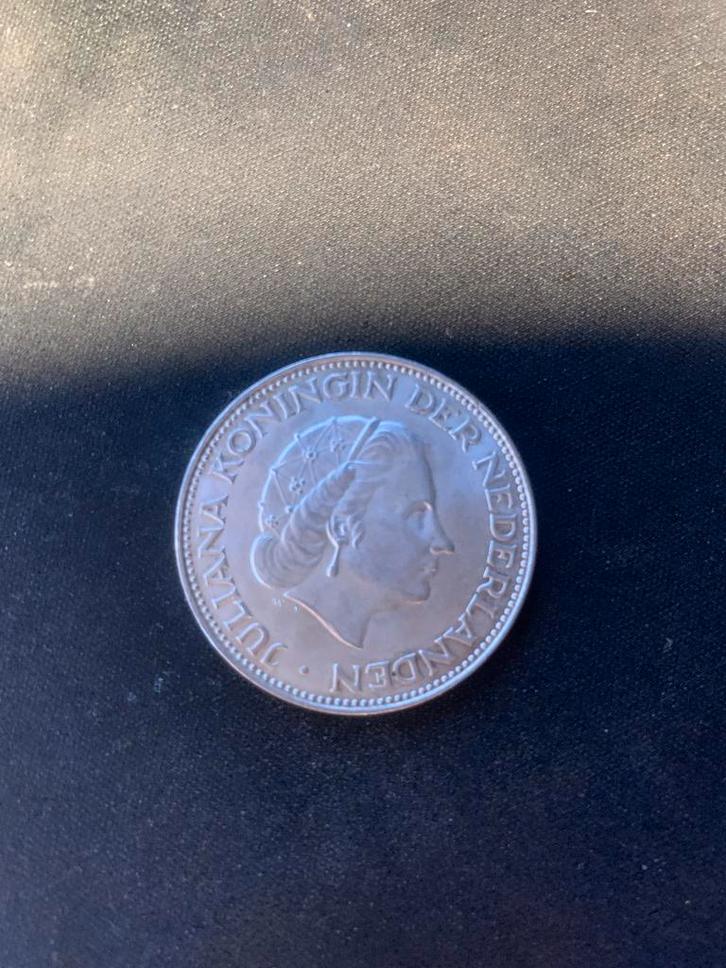 Zilveren Rijksdaalder 1959 Wilhelmina, Postzegels en Munten, Munten | Nederland, Losse munt, 2½ gulden, Koningin Wilhelmina, Zilver