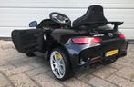 Mercedes GT-R AMG zwart 12V RC / Leder / Rubberband en MP3, Kinderen en Baby's, Speelgoed | Buiten | Voertuigen en Loopfietsen