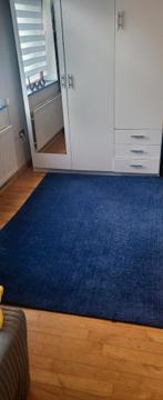 Vloerkleed Langsted Ikea, Ophalen, 100 tot 150 cm, Blauw, Zo goed als nieuw