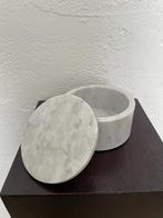 VTG Carrara Marmeren Snuisterijen Doos Minimalist Decor, Ophalen of Verzenden, Gebruikt