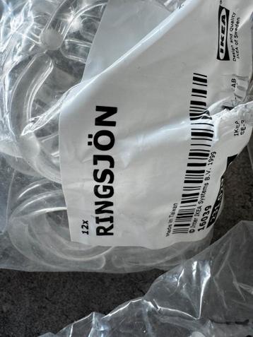 3x Douchegordijn Ikea wit Botaren Barsjen en Ringsjon - afbeelding 5