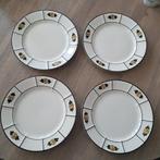 set: 4 vintage art deco borden Petrus Regout Maastricht, Huis en Inrichting, Keuken | Servies, Ophalen of Verzenden, Zo goed als nieuw