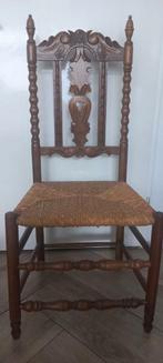 2 houten stoelen met rieten zitting, Ophalen of Verzenden