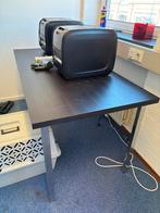 Bureautsfel donker blad metalen poten, Huis en Inrichting, Bureaus, Ophalen, Gebruikt