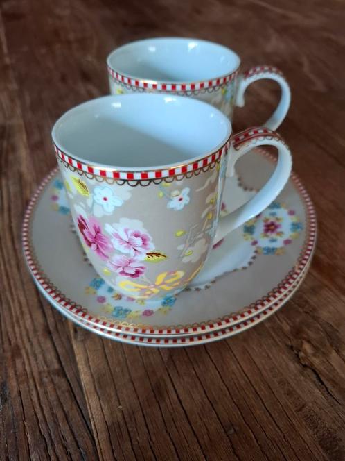 Pip Studio Mokken met Schotels - Set van 2, Huis en Inrichting, Keuken | Servies, Zo goed als nieuw, Kop(pen) en/of Schotel(s)