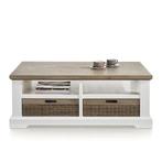 Salontafel Happy Home – Mallorca lijn met rieten manden, Ophalen, 100 tot 150 cm, 50 tot 100 cm, Zo goed als nieuw