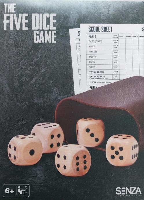 Dobbelspel, Senza, The Five Dice Game (Nieuw), Hobby en Vrije tijd, Gezelschapsspellen | Bordspellen, Nieuw, Vijf spelers of meer