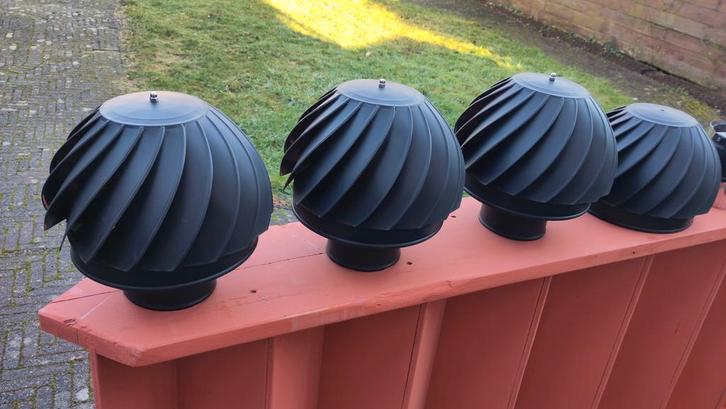 Draaikap, lepelhoek 125 mm en ventilatie materiaal., Doe-het-zelf en Verbouw, Ventilatie en Afzuiging, Nieuw, Ophalen