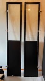 Olsbo Billy (vitrine) kastdeuren van ikea zwart bruin, Ophalen, Zo goed als nieuw, Binnendeur, 200 tot 215 cm
