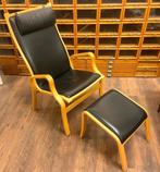 Finn Ostergaard fauteuil met hocker deens design, Ophalen, Zo goed als nieuw, Eén