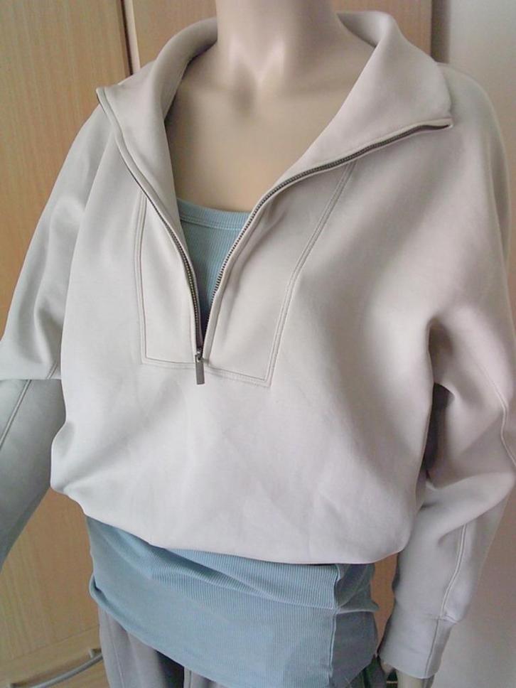 Yaya grijze sportieve trui met rits L, Kleding | Dames, Truien en Vesten, Gedragen, Maat 42/44 (L), Grijs, Verzenden