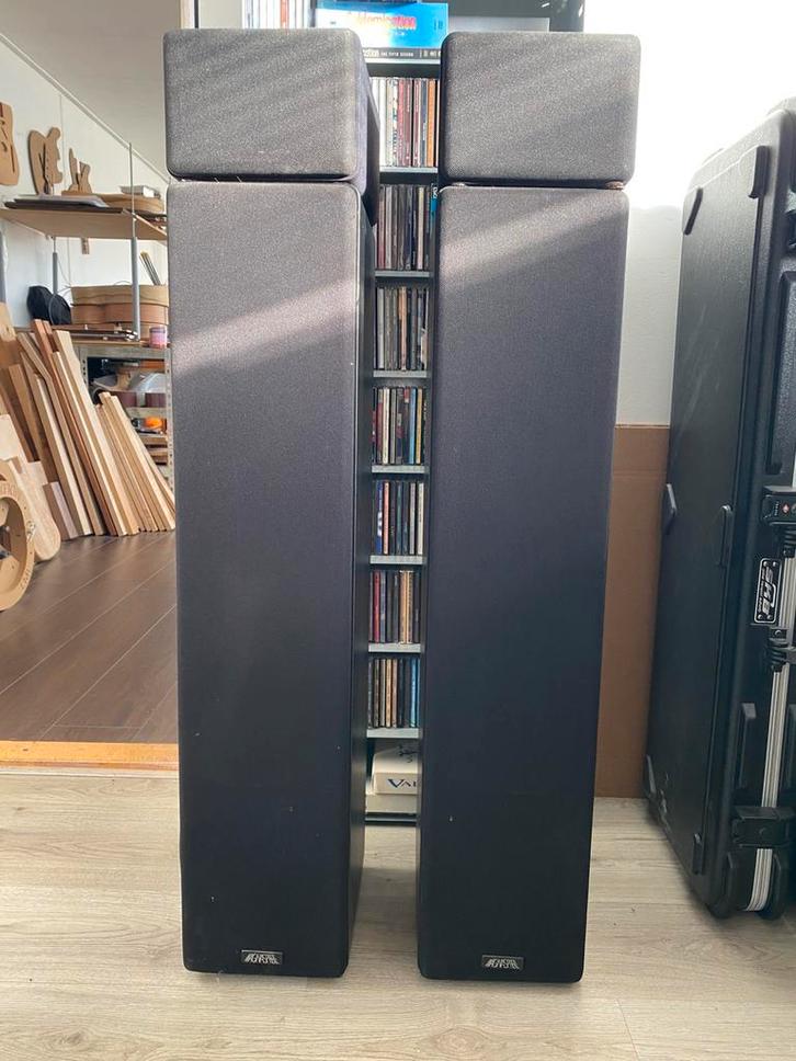 Magnat Magnasphere Lambda 10 Vintage Luidsprekers, Audio, Tv en Foto, Luidsprekers, Gebruikt, Front, Rear of Stereo speakers, 120 watt of meer