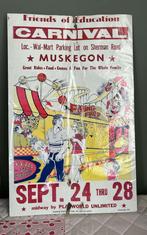 VINTAGE CARNIVAL AFFICHE UIT AMERIKA, Antiek en Kunst, Ophalen