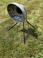 Mooie oude staande lamp met uitschuifbare poten oud statief, Antiek en Kunst, Ophalen of Verzenden